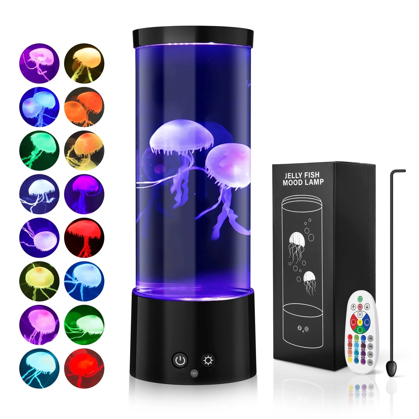 Jellyfish Lamp,  Jellyfish Aquarium Lamp with 17 Light Effects - Table Lamp Night Light Mood Light with Remote, Jelly Fish Tank Aquarium for Living Room, Christmas Birthday Gifts for Kids