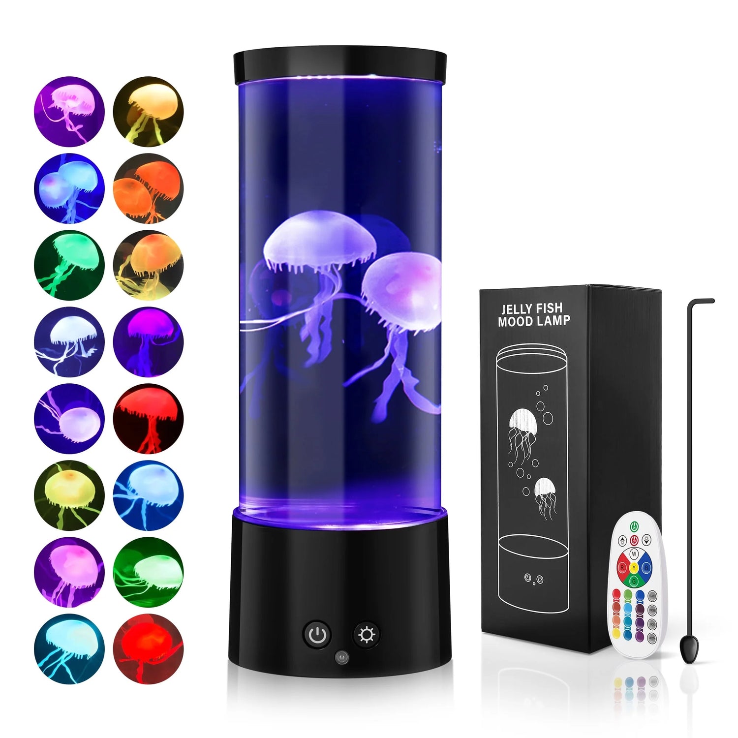 Jellyfish Lamp,  Jellyfish Aquarium Lamp with 17 Light Effects - Table Lamp Night Light Mood Light with Remote, Jelly Fish Tank Aquarium for Living Room, Christmas Birthday Gifts for Kids