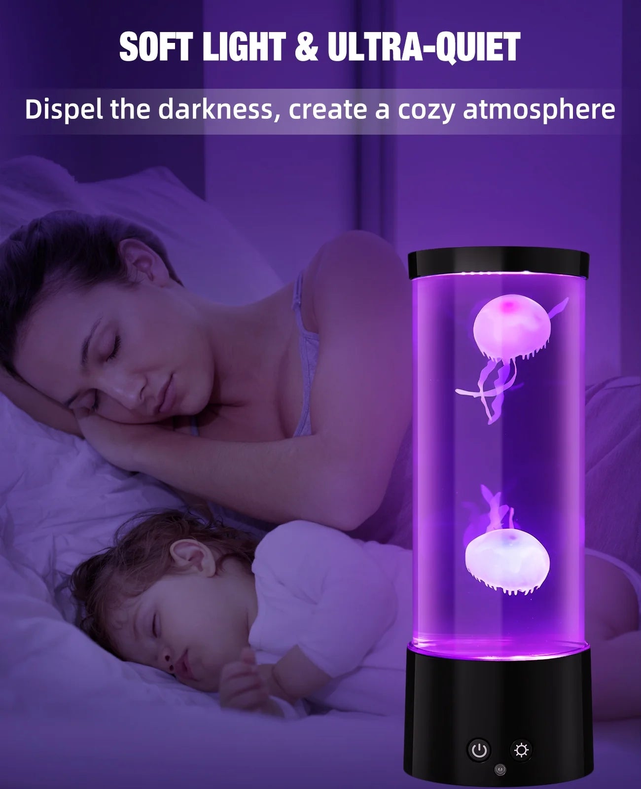 Jellyfish Lamp,  Jellyfish Aquarium Lamp with 17 Light Effects - Table Lamp Night Light Mood Light with Remote, Jelly Fish Tank Aquarium for Living Room, Christmas Birthday Gifts for Kids